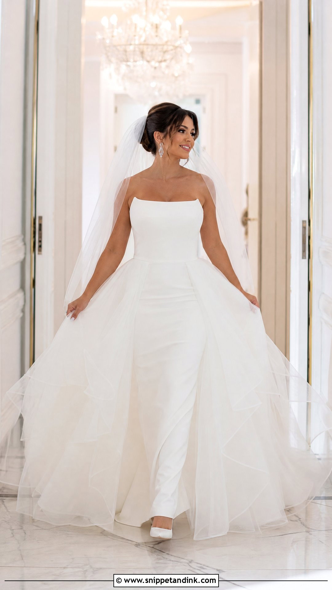 Mid Size Wedding Dress With Detachable Overskirt - Snippet and Ink - 25 Mid Size Wedding Dress Ideas