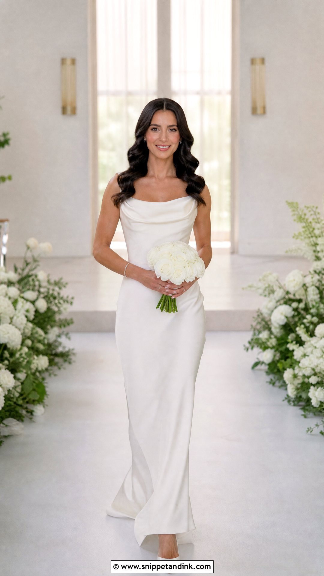 Middle Part Old Hollywood Waves - Snippet and Ink - 20 Old Hollywood Waves Wedding Ideas
