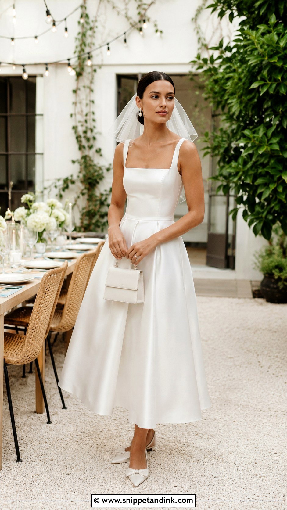 Midi Backyard Wedding Dress - Snippet and Ink - 20 Backyard Wedding Dresses