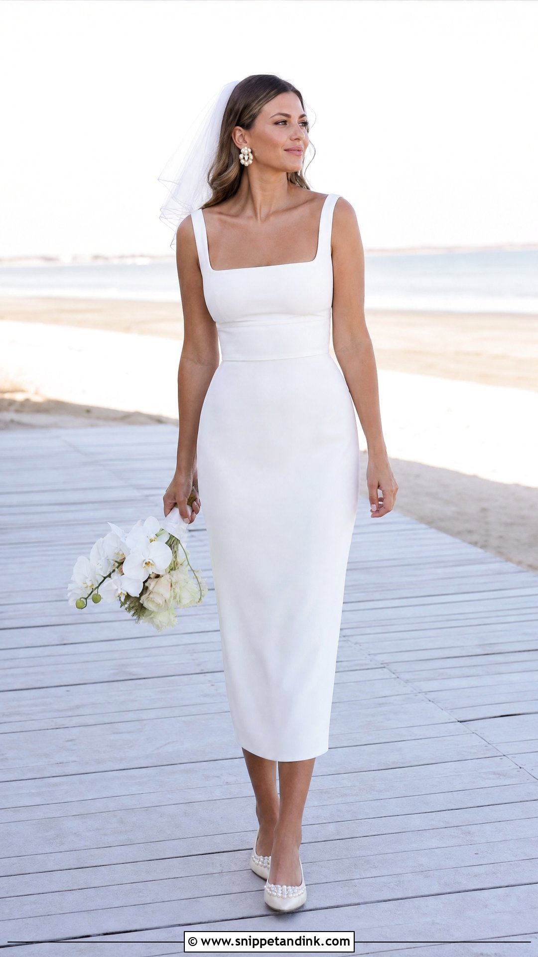 Midi Beach Wedding Dress - Snippet and Ink - 25 Simple Beach Wedding Dress Ideas