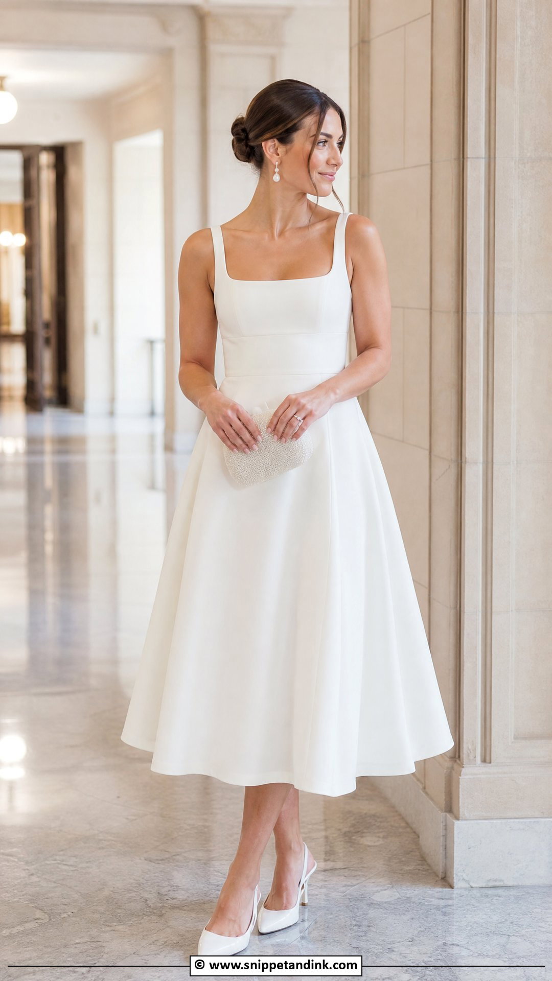 Midi City Hall Wedding Dress - Snippet and Ink - 35 City Hall Wedding Dress Ideas