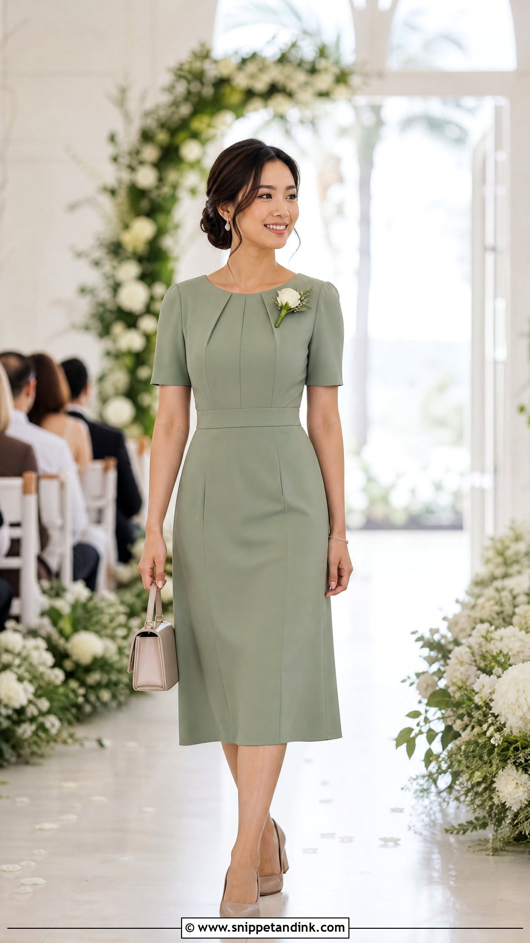 Midi Dress Wedding Usher Outfit - Snippet and Ink - 20 Usher Wedding Outfits