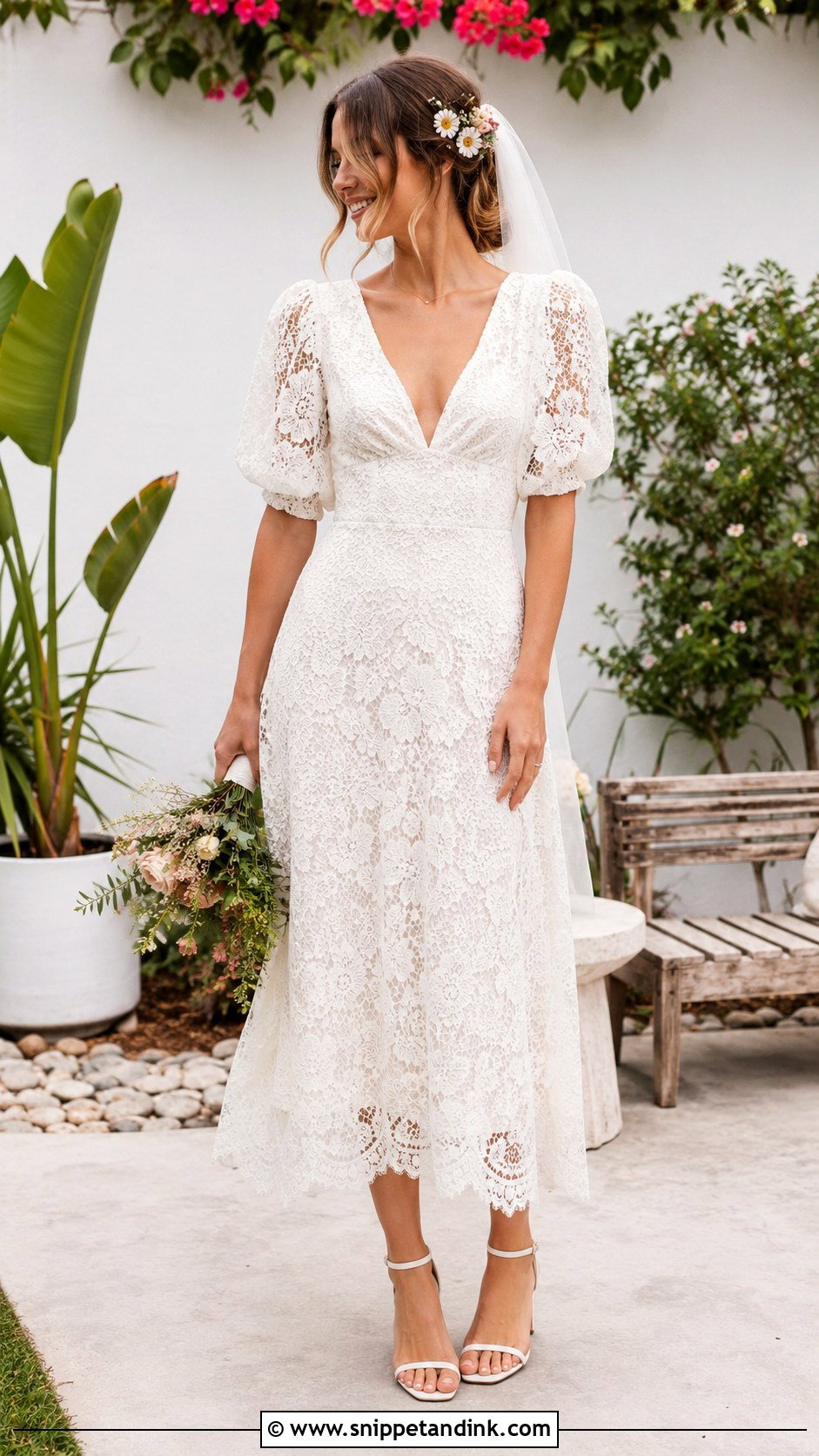 Midi Hippie Wedding Dress - Snippet and Ink - 25 Vintage Hippie Wedding Dress Ideas