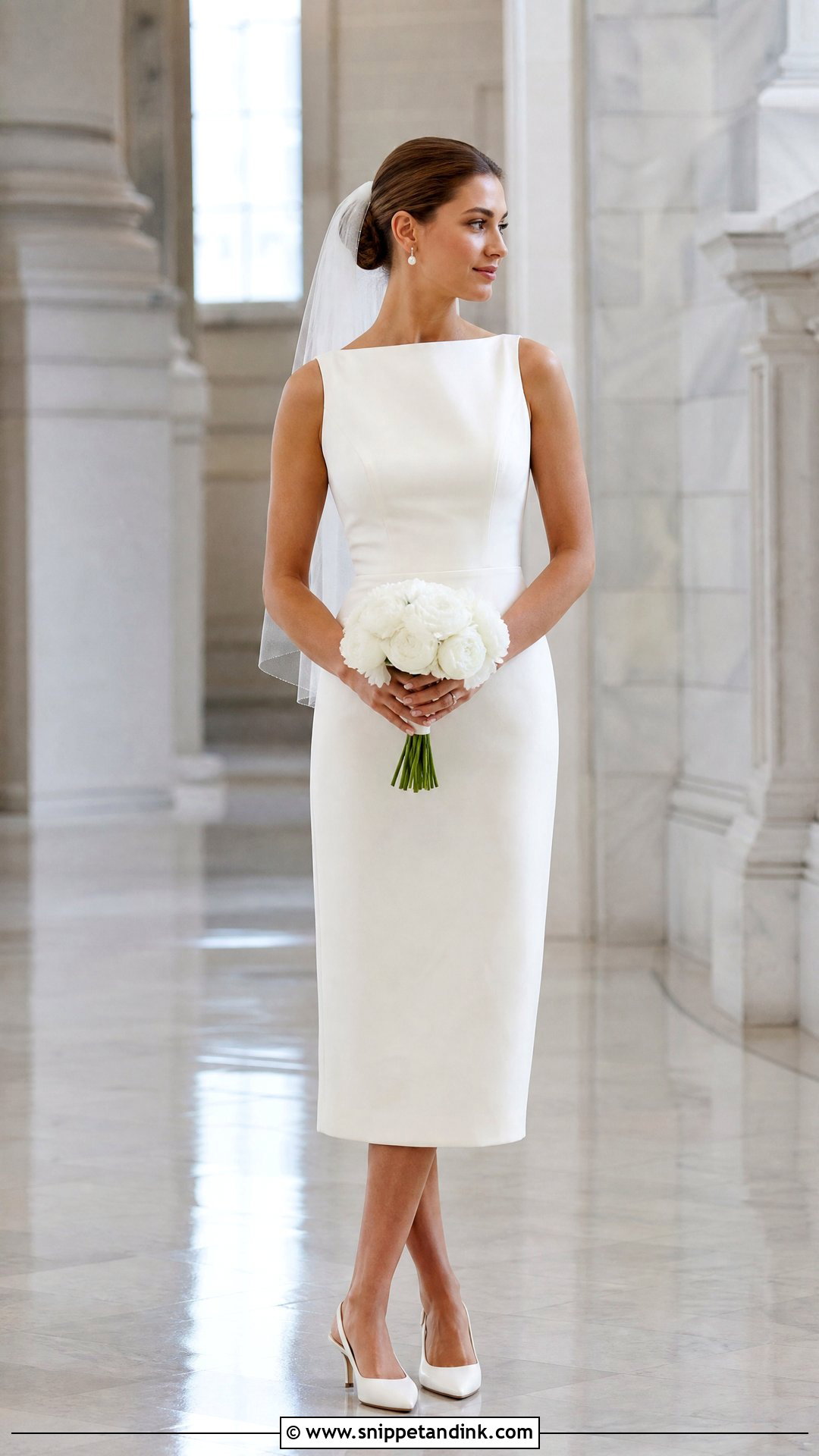 Midi Sheath Wedding Dress - Snippet and Ink - 20 Simple Sheath Wedding Dress Ideas