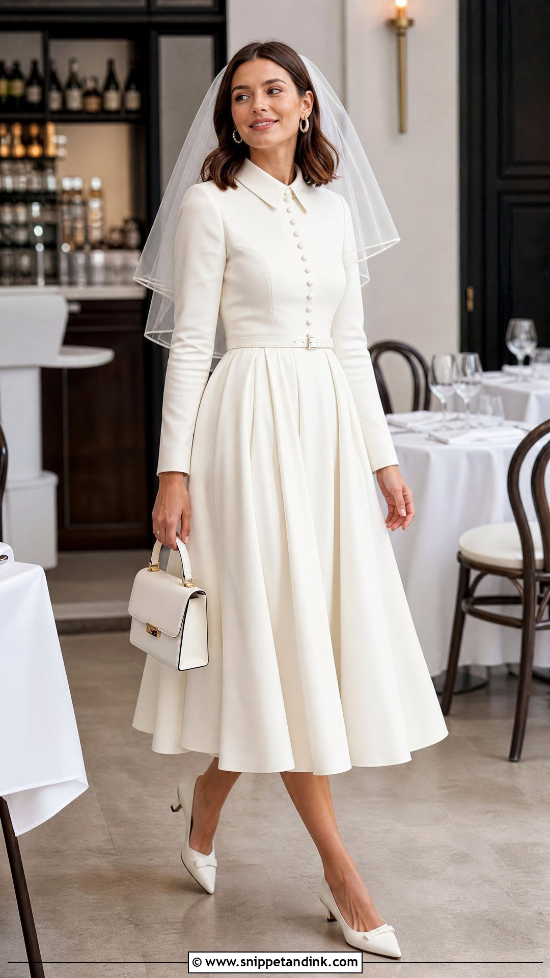 Midi Shirt Wedding Dress - Snippet and Ink - 20 Shirt Wedding Dress Ideas