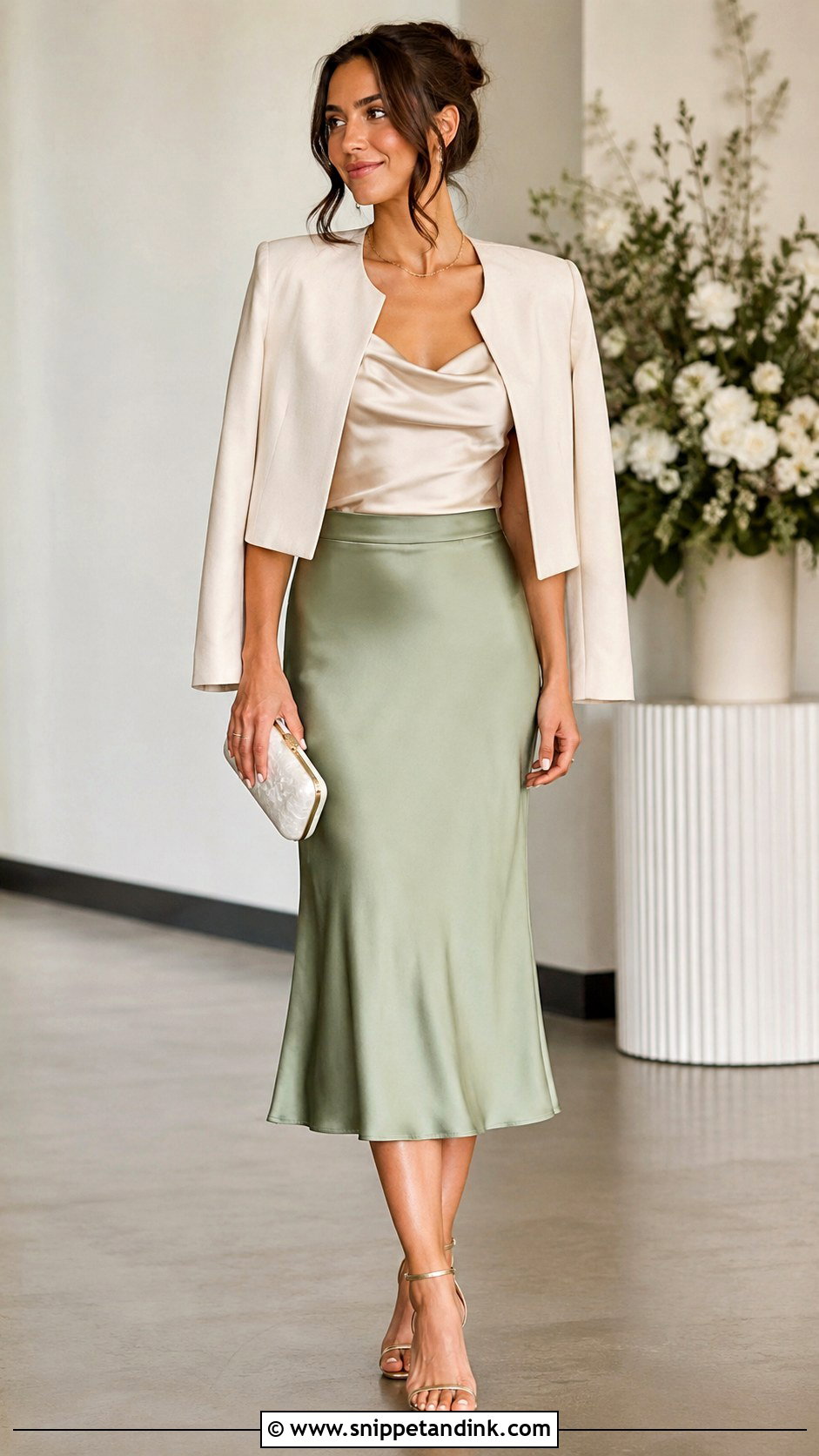 Midi Skirt And Camisole Wedding Attire - Snippet and Ink - 25 Semi Formal Wedding Attire for Women Ideas