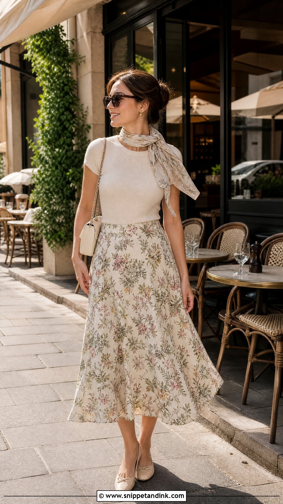 Midi Skirt And Knit Top Honeymoon Outfit - Snippet and Ink - 20 Outfit for Honeymoon Ideas