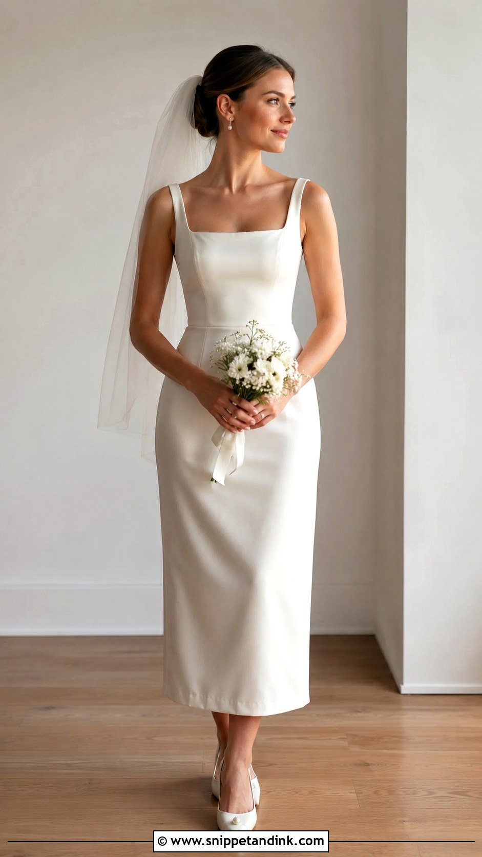 Midi Wedding Dress - Snippet and Ink - 30 Sleek Wedding Dress Ideas