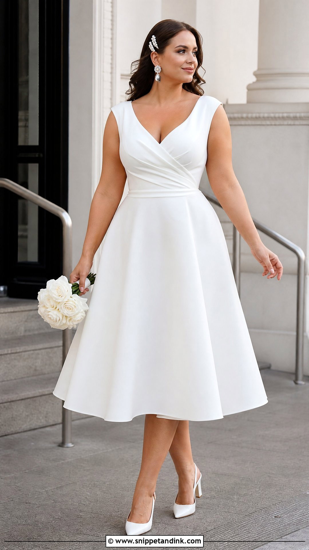 Midi Wedding Dress - Snippet and Ink - 25 Wedding Dress Curvy Bride Ideas