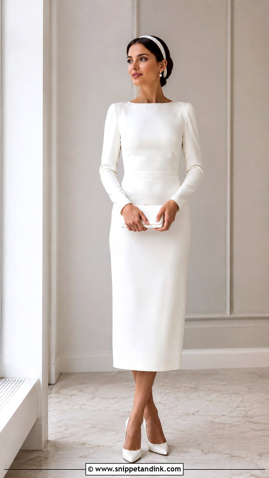 Midi Wedding Dress With Sleeves - Snippet and Ink - 30 Simple Wedding Dress with Sleeves