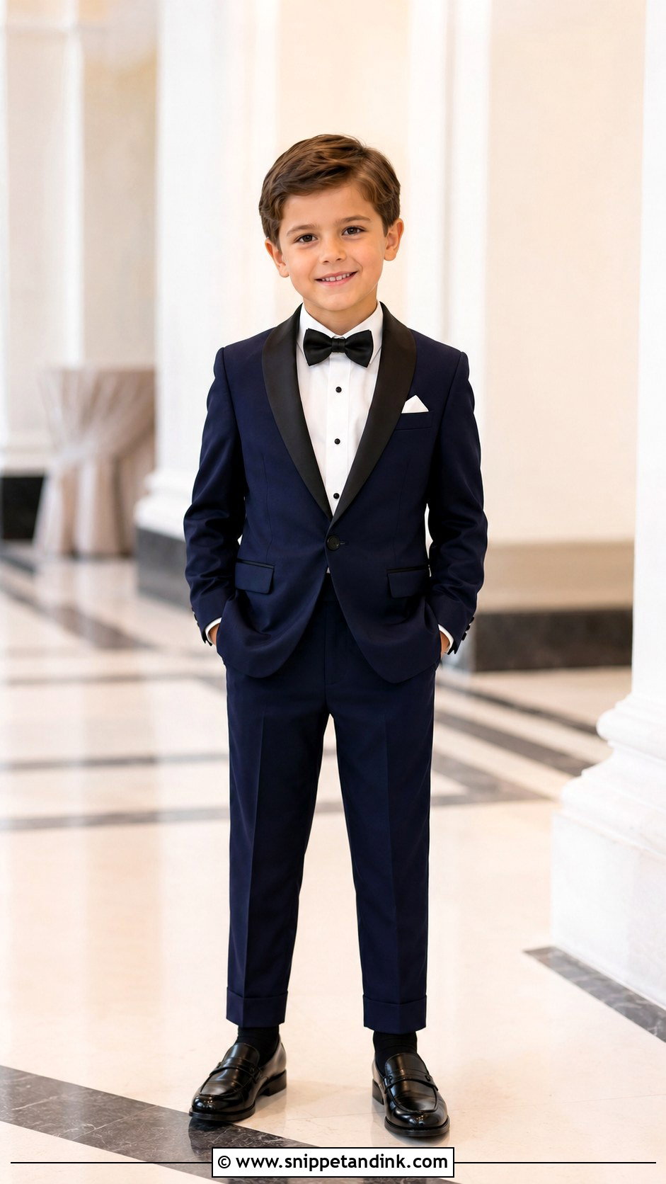 Midnight Blue Boys Wedding Tuxedo - Snippet and Ink - 20 Kids Tuxedo Boys Wedding Ideas