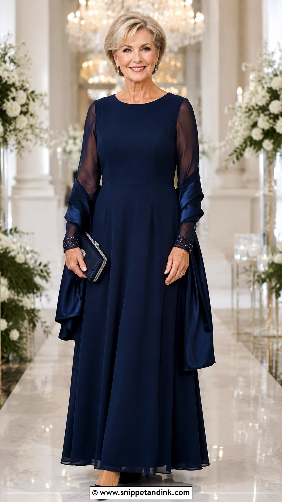 Midnight Blue Formal Nana Wedding Dress - Snippet and Ink - 20 Nana Wedding Dress Ideas