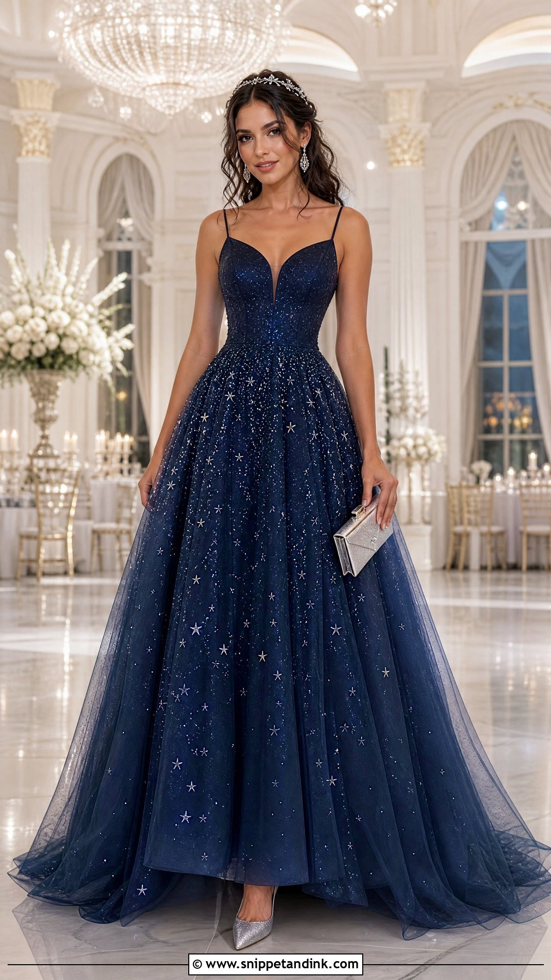Midnight Blue Starfall Ball Gown - Snippet and Ink - 20 Starfall Ball Gown Ideas
