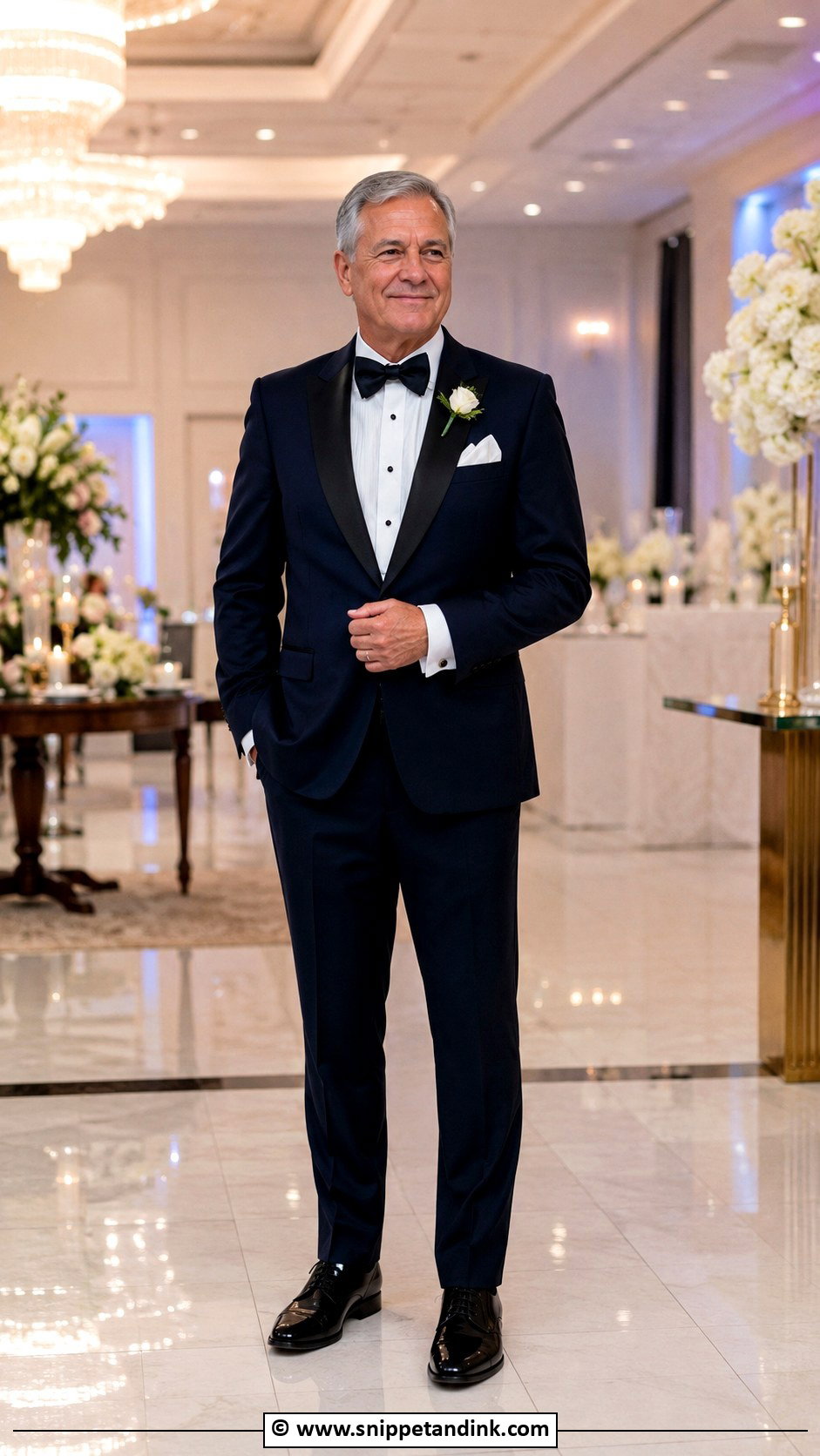 Midnight Blue Tuxedo Father Of The Bride Attire - Snippet and Ink - 30 Father of the Bride Attire Ideas