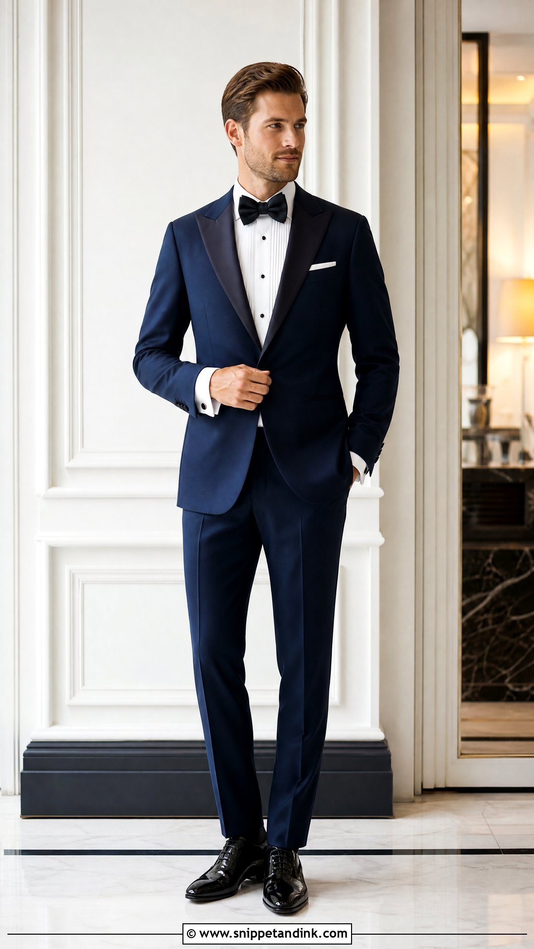 Midnight Blue Tuxedo - Snippet and Ink - 20 Tuxedo Wedding Suit Ideas