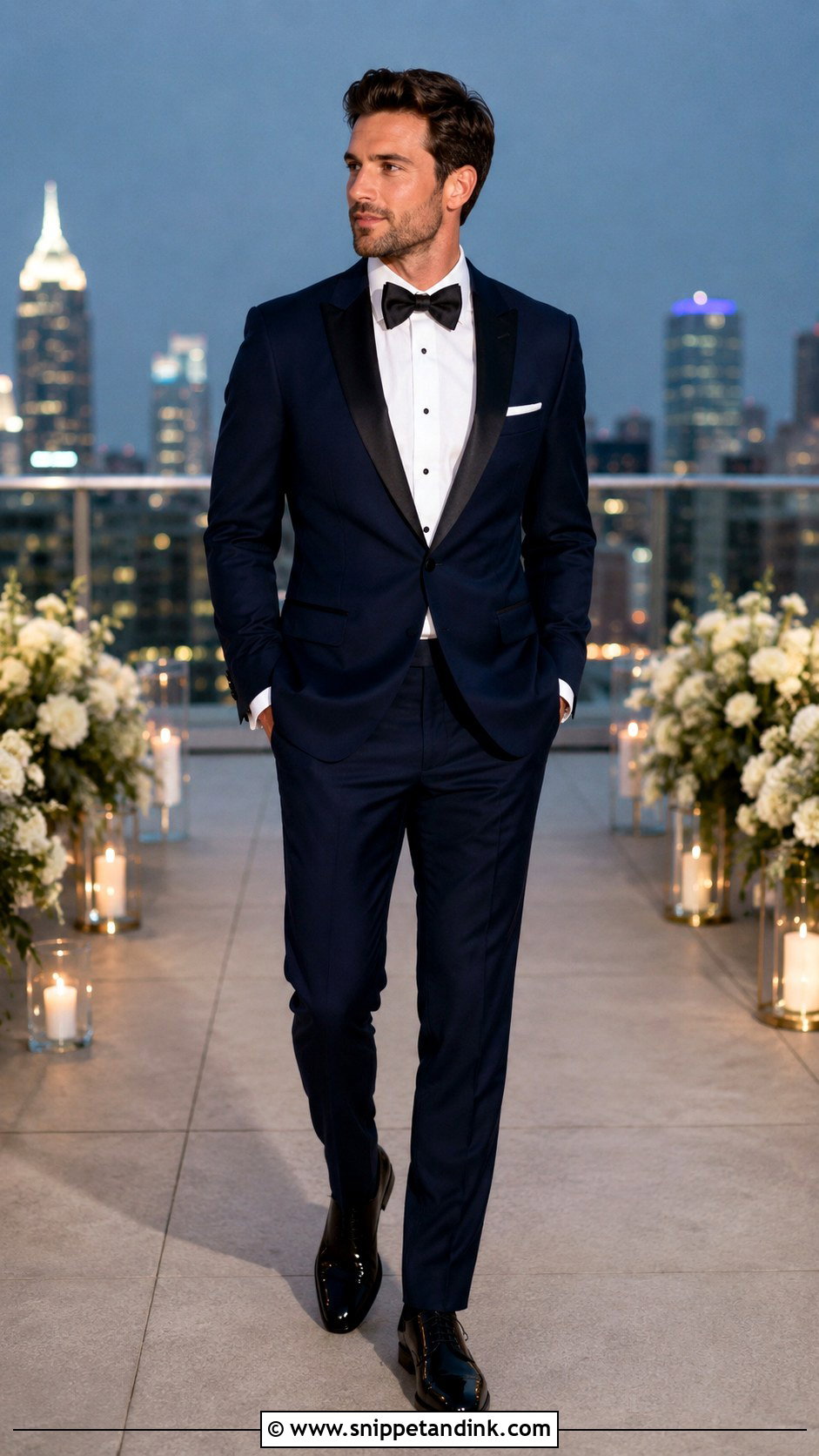 Midnight Blue Wedding Tux - Snippet and Ink - 30 Wedding Tux Ideas