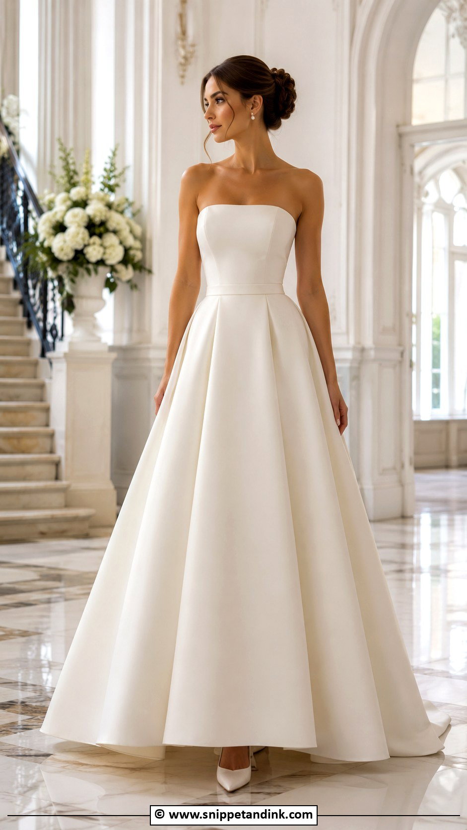 Mikado A Line Wedding Dress - Snippet and Ink - 30 A-Line Wedding Dress Ideas