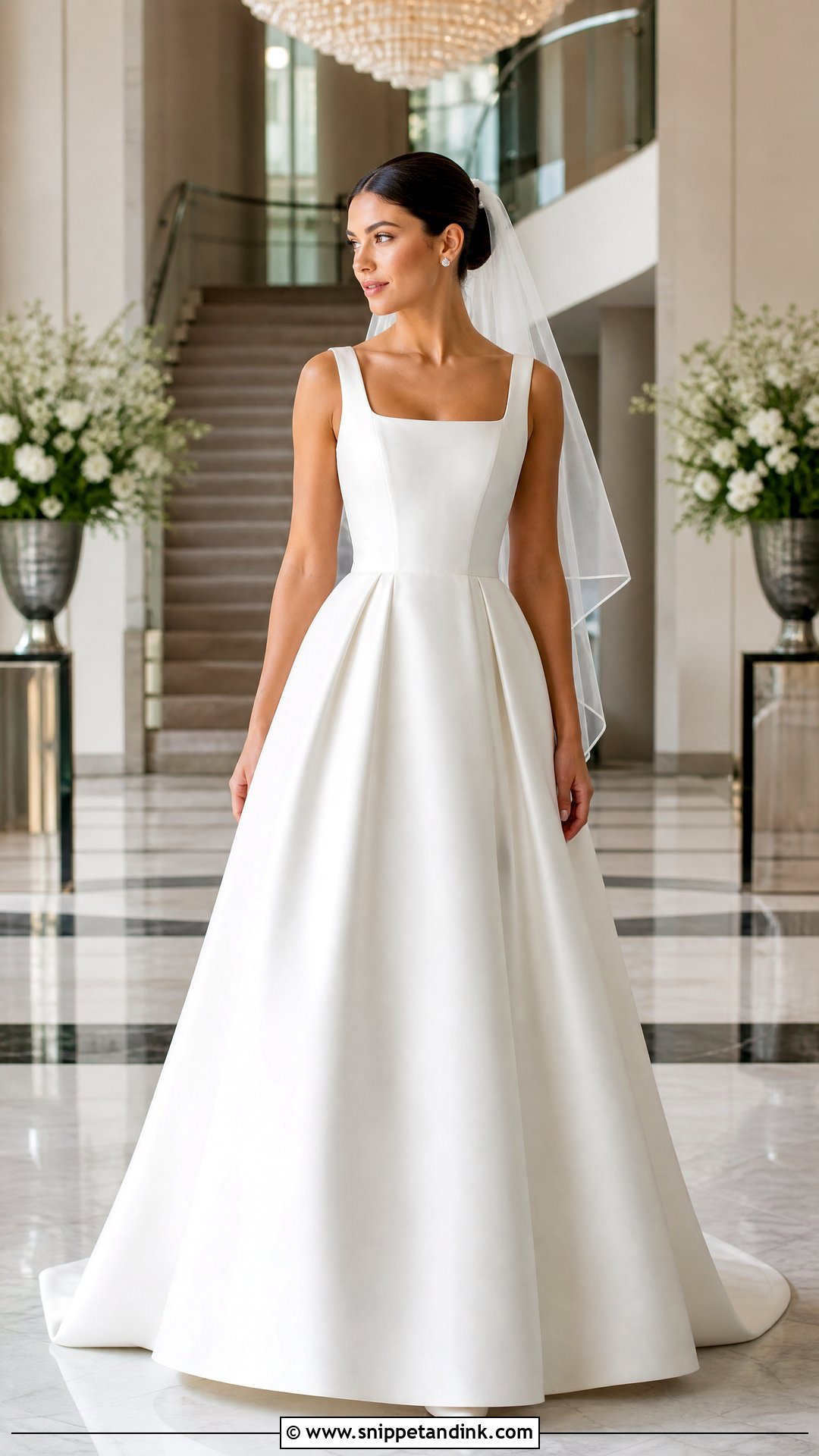 Mikado A Line Wedding Dress - Snippet and Ink - 20 Wedding Dress Material Ideas