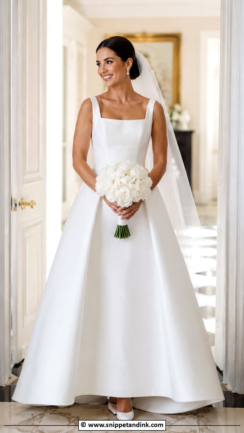 Mikado A Line Wedding Dress - Snippet and Ink - 30 Luxury Wedding Dress Ideas