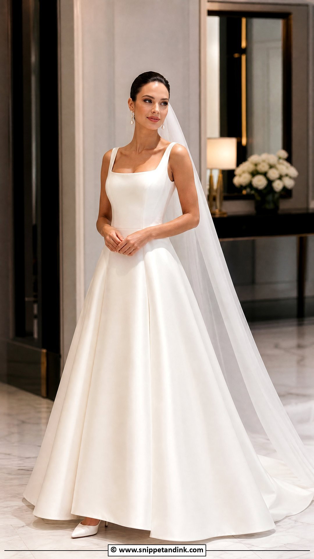 Mikado A Line Wedding Dress - Snippet and Ink - 35 Classic Wedding Dress Ideas