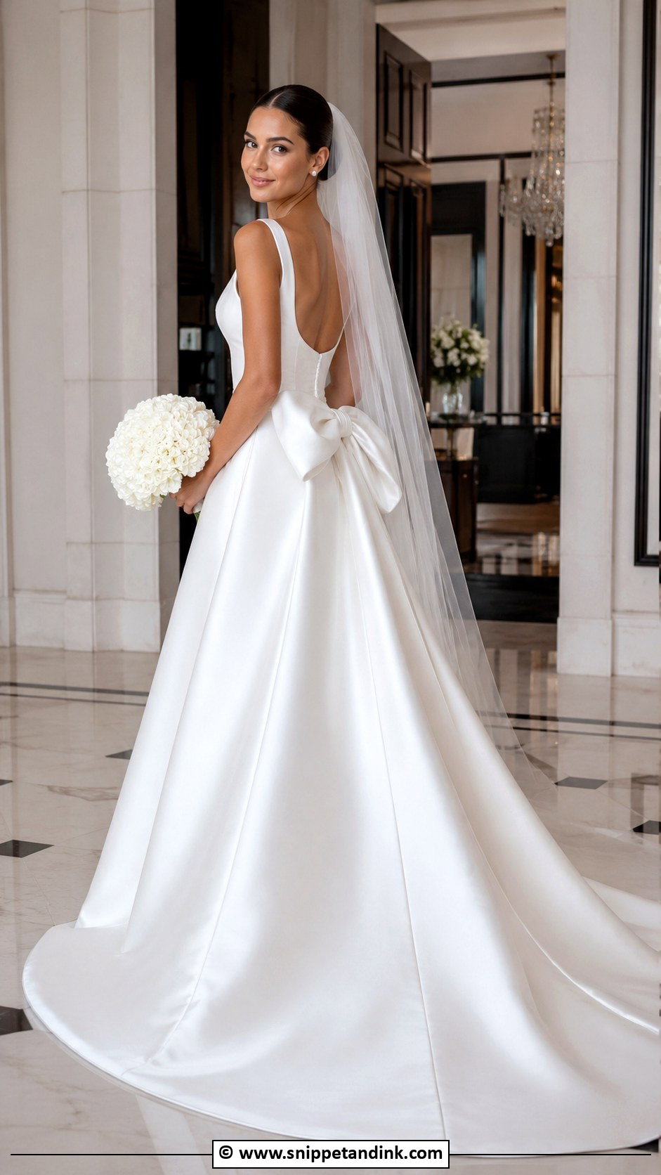 Mikado A Line Wedding Dress With Bow Detail - Snippet and Ink - 30 Aline Wedding Dress Ideas