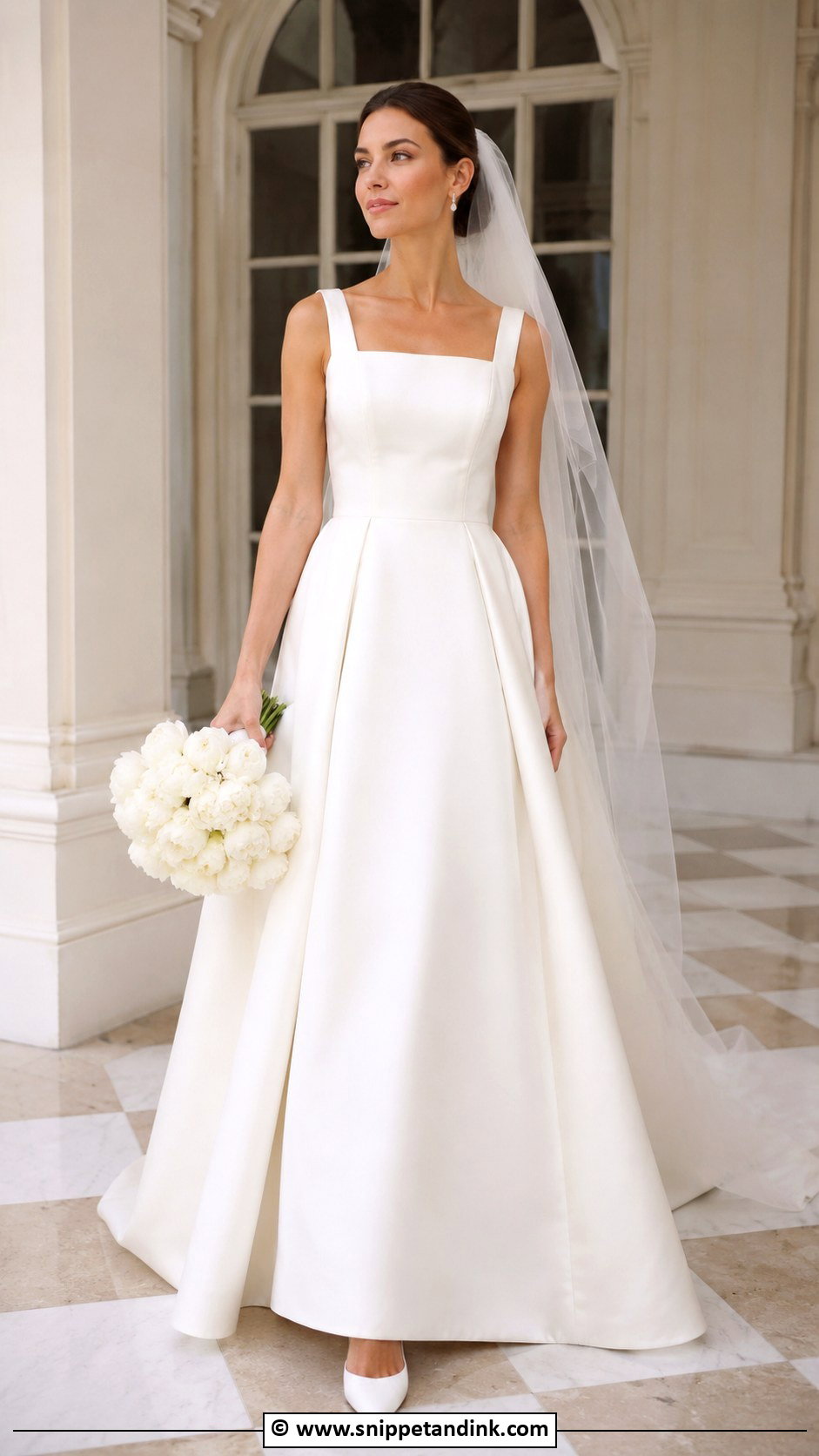 Mikado A Line Wedding Gown - Snippet and Ink - 30 Classy Wedding Gown Ideas