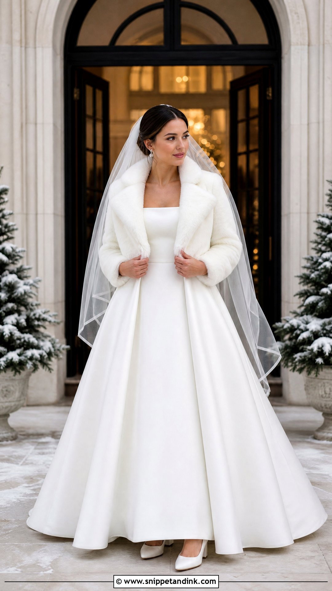 Mikado A Line Winter Wedding Dress - Snippet and Ink - 20 Wedding Dress for Winter Ideas