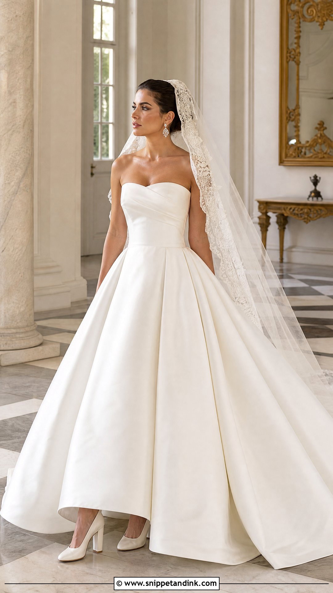 Mikado Ball Gown Spanish Wedding Dress - Snippet and Ink - 20 Spanish Wedding Dress Spain Ideas