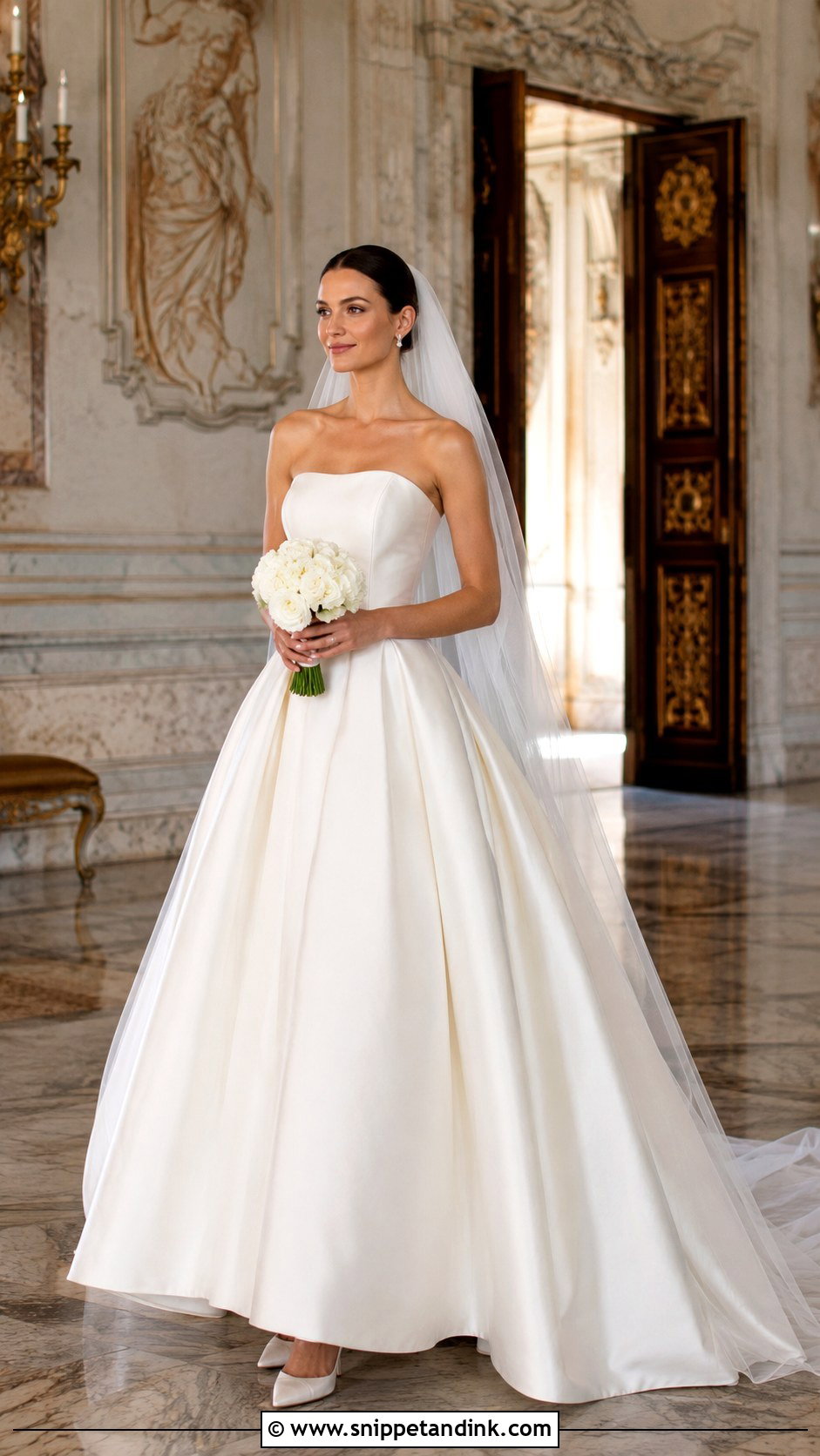 Mikado Ball Gown Wedding Dress - Snippet and Ink - 20 Italy Wedding Dresses