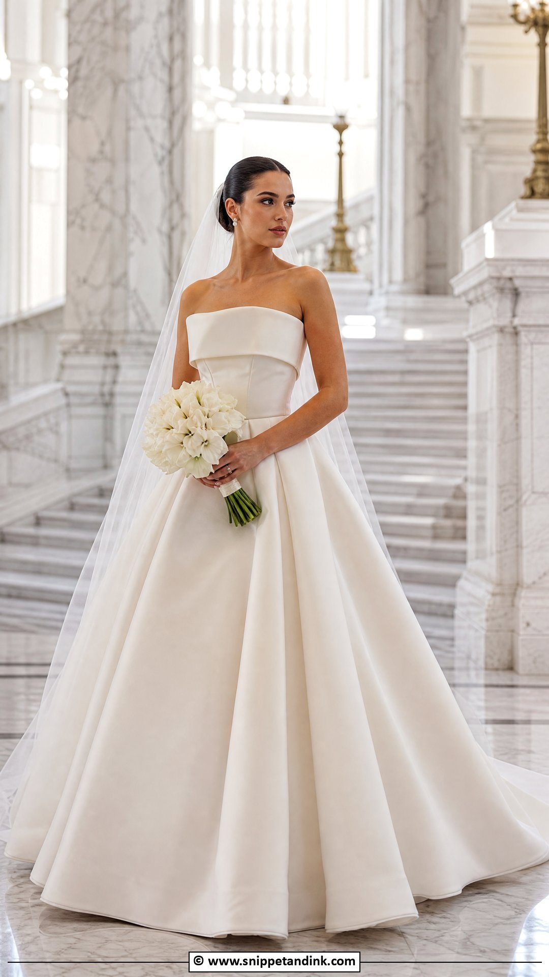 Mikado Ball Gown Wedding Dress - Snippet and Ink - 35 Ball Gown Wedding Dress Ideas