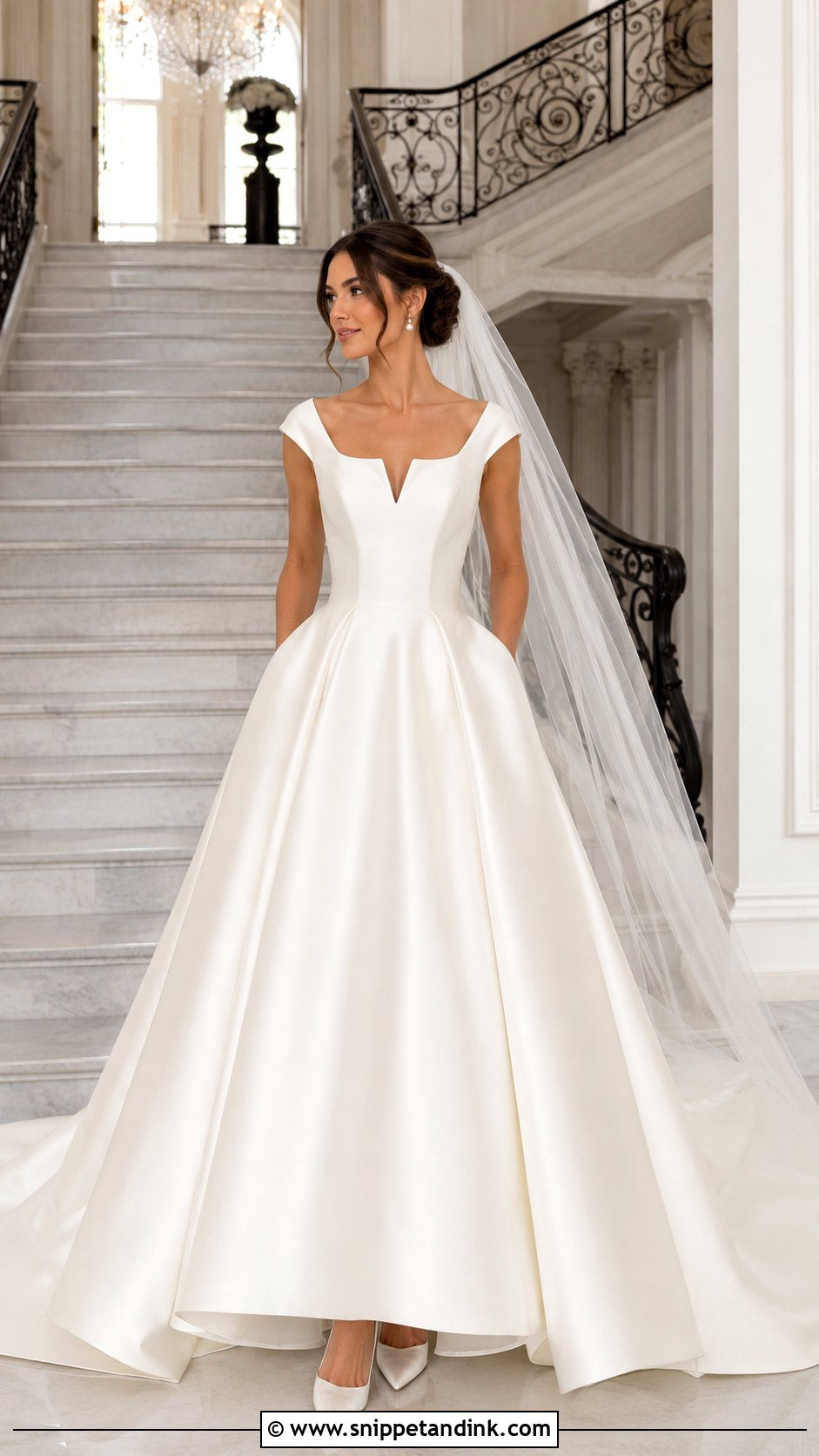 Mikado Ball Gown Wedding Dress - Snippet and Ink - 30 Wedding Ball Gown Ideas
