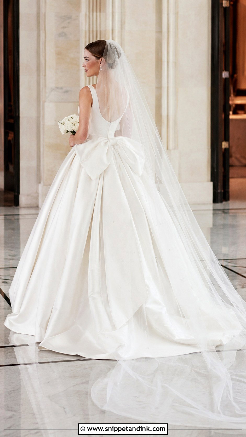 Mikado Ball Gown Wedding Dress With Bow - Snippet and Ink - 20 Big Wedding Dresses Ball Gown Princesses