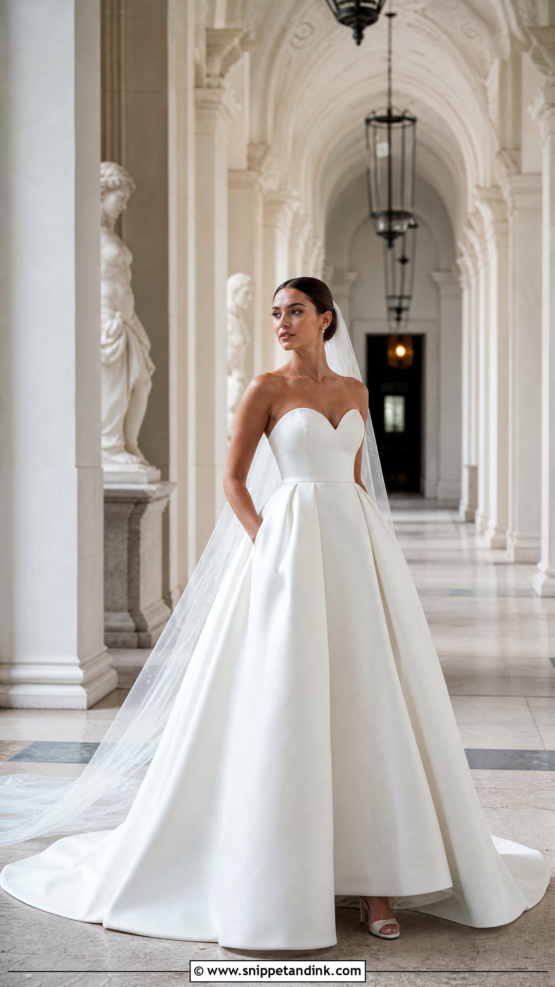 Mikado Ball Gown Wedding Dress With Pockets - Snippet and Ink - 20 Wedding Dresses with Pockets
