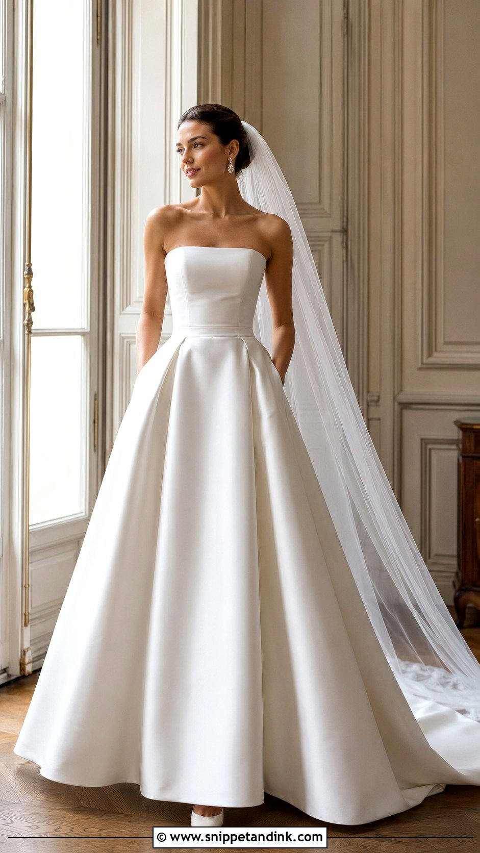 Mikado Bandeau Wedding Dress - Snippet and Ink - 20 Bandeau Wedding Dress Ideas