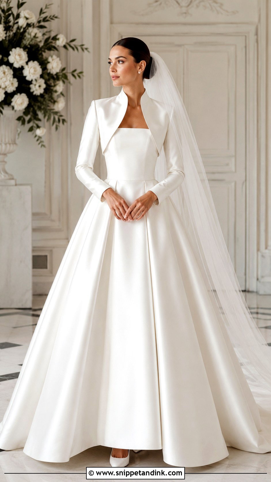 Mikado Bolero Wedding Dress - Snippet and Ink - 25 Bolero Wedding Dress Ideas