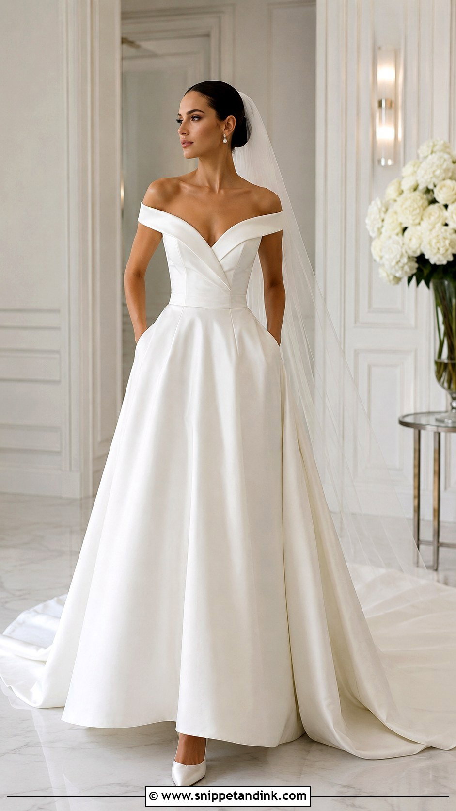 Mikado Cathedral Wedding Dress - Snippet and Ink - 30 Cathedral Wedding Dress Ideas