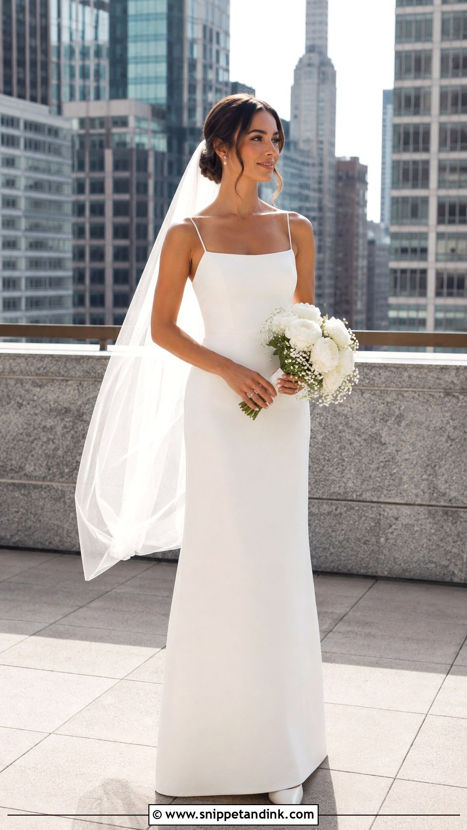Mikado Column Wedding Dress - Snippet and Ink - 25 Mikado Wedding Dress Ideas