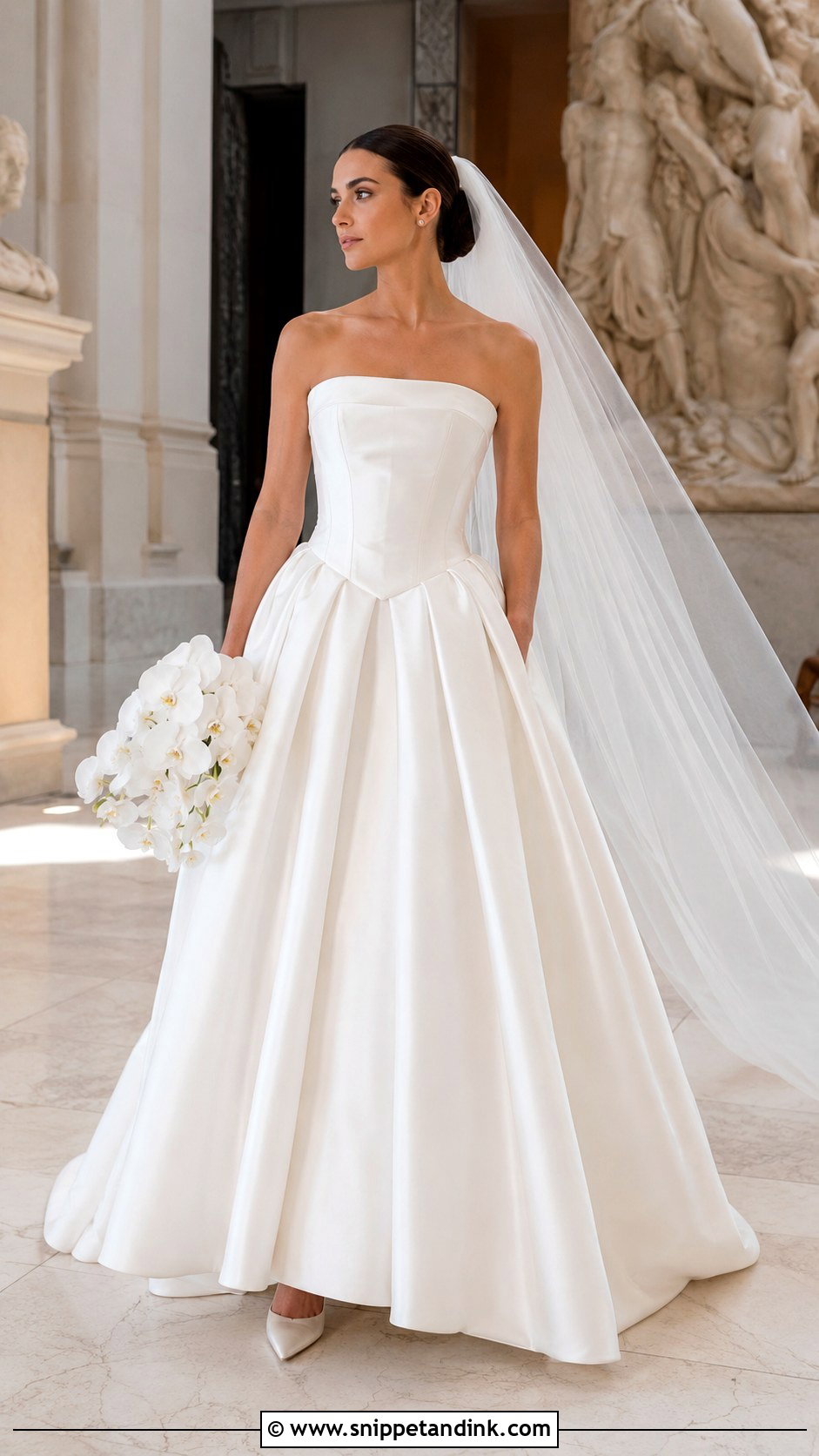 Mikado Corset Basque Waist Wedding Dress - Snippet and Ink - 20 Corset Basque Waist Wedding Dress Ideas