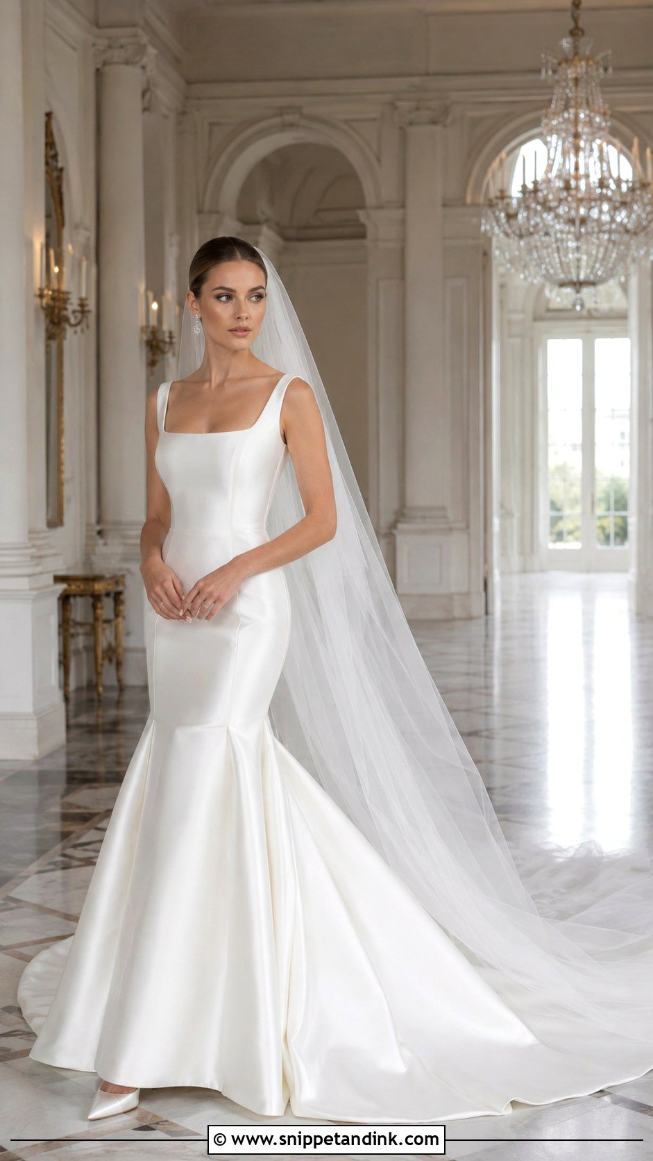 Mikado Fit And Flare Wedding Dress - Snippet and Ink - 20 Fit Wedding Dress Ideas