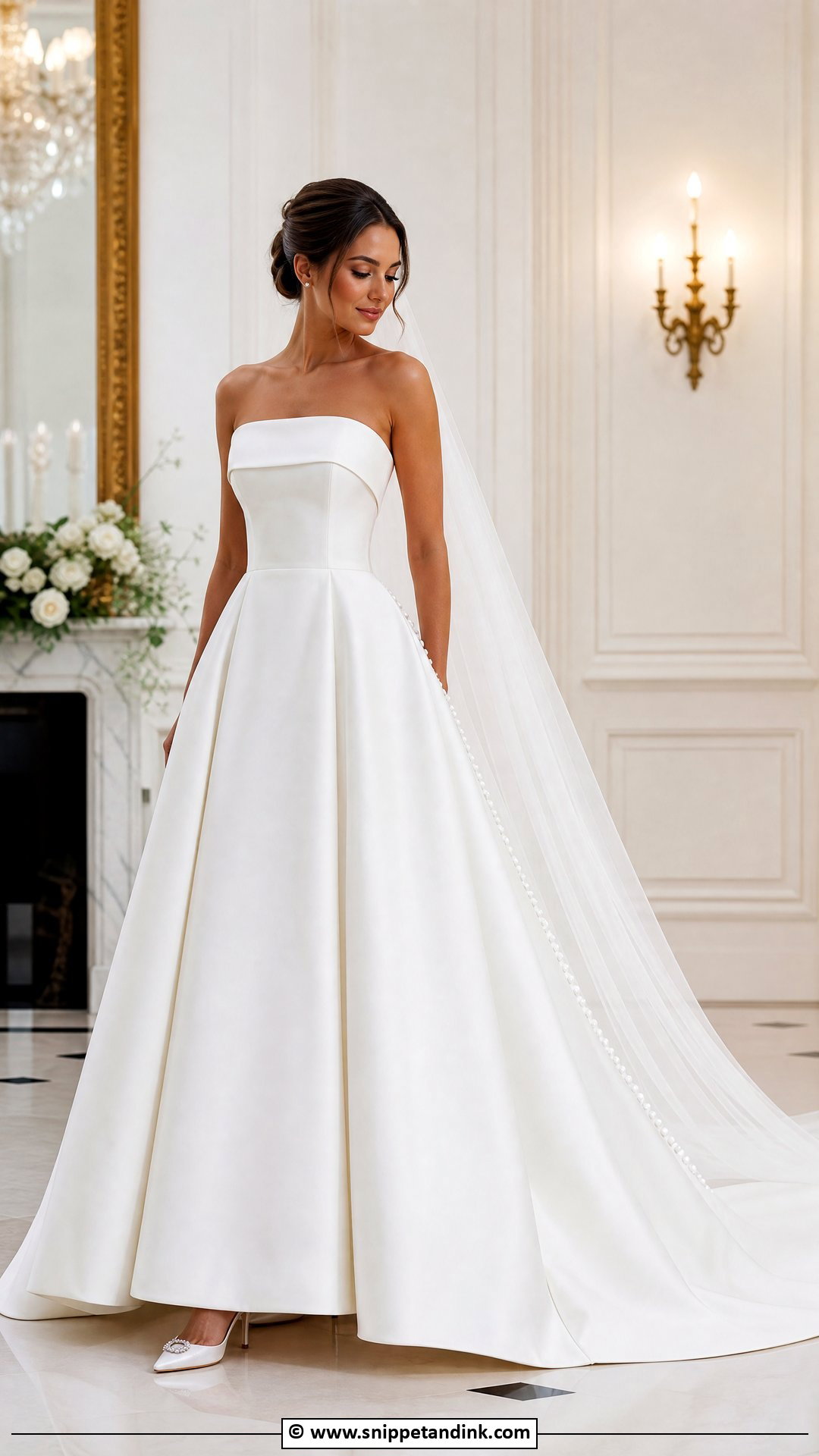 Mikado Fit And Flare Wedding Dress - Snippet and Ink - 35 Fit and Flare Wedding Dress Ideas