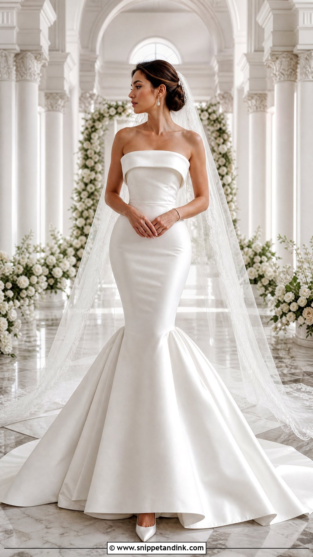 Mikado Mermaid Tail Wedding Dress - Snippet and Ink - 20 Mermaid Tail Wedding Dress Ideas