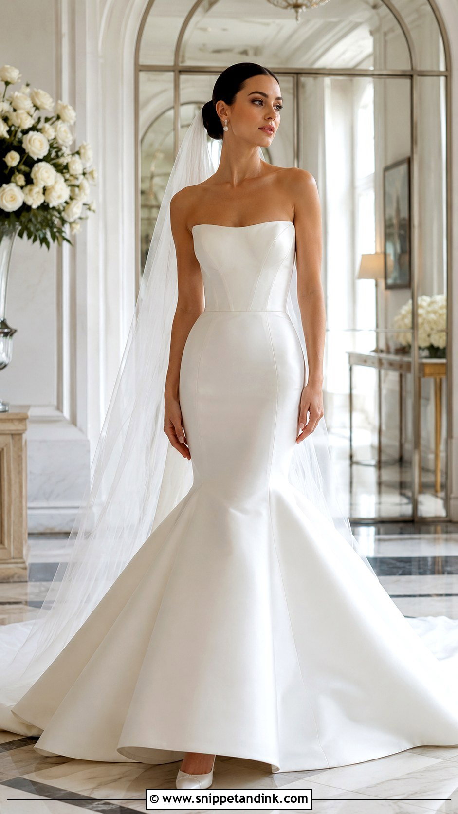 Mikado Mermaid Wedding Dress - Snippet and Ink - 25 Mermaid Style Wedding Dresses
