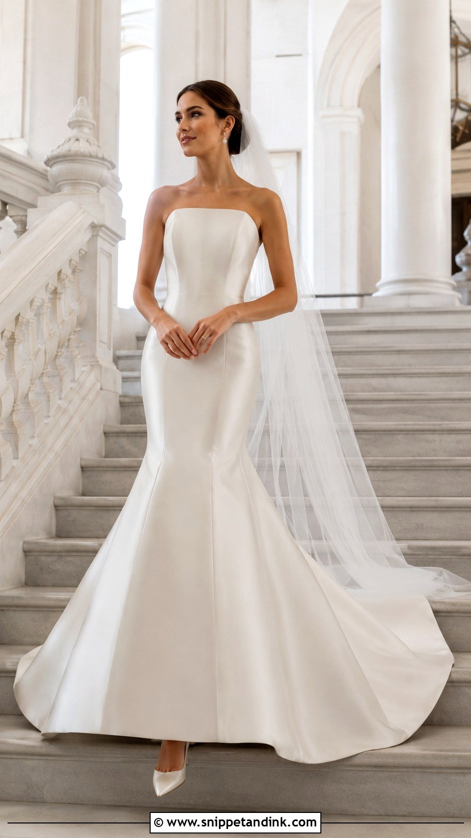 Mikado Mermaid Wedding Dress - Snippet and Ink - 20 Mermaid Trumpet Wedding Dress Ideas