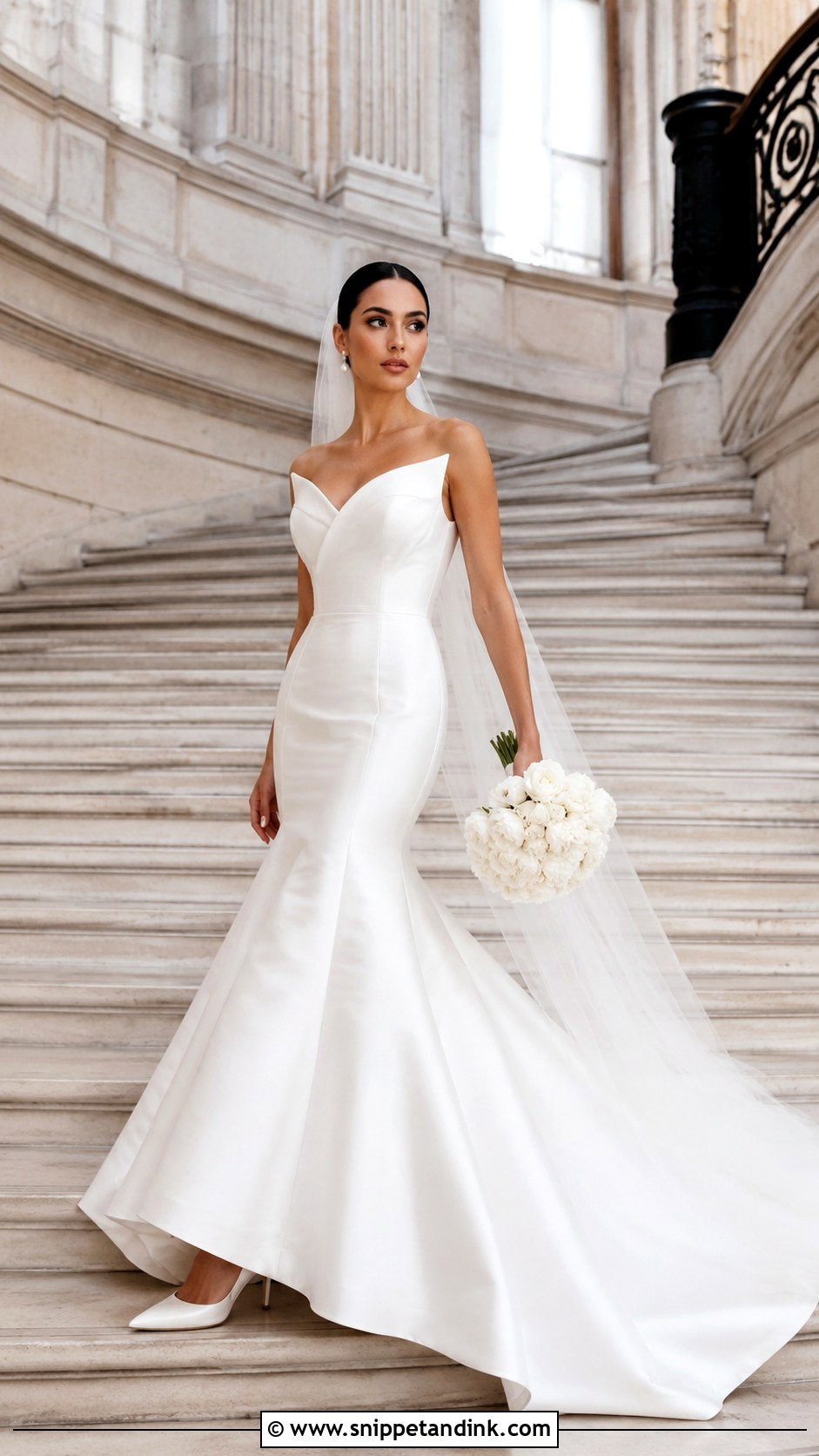 Mikado Mermaid Wedding Gown - Snippet and Ink - 20 Mermaid Wedding Gowns