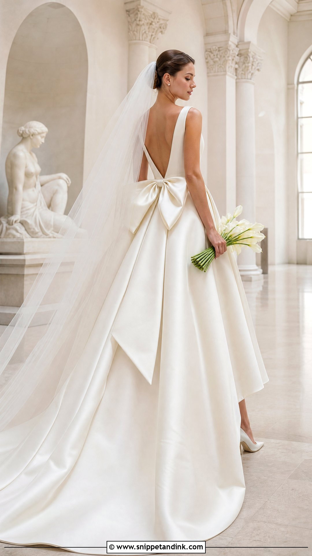 Mikado Princess Ball Gown With Bow - Snippet and Ink - 20 Wedding Ball Gown Princess Ideas