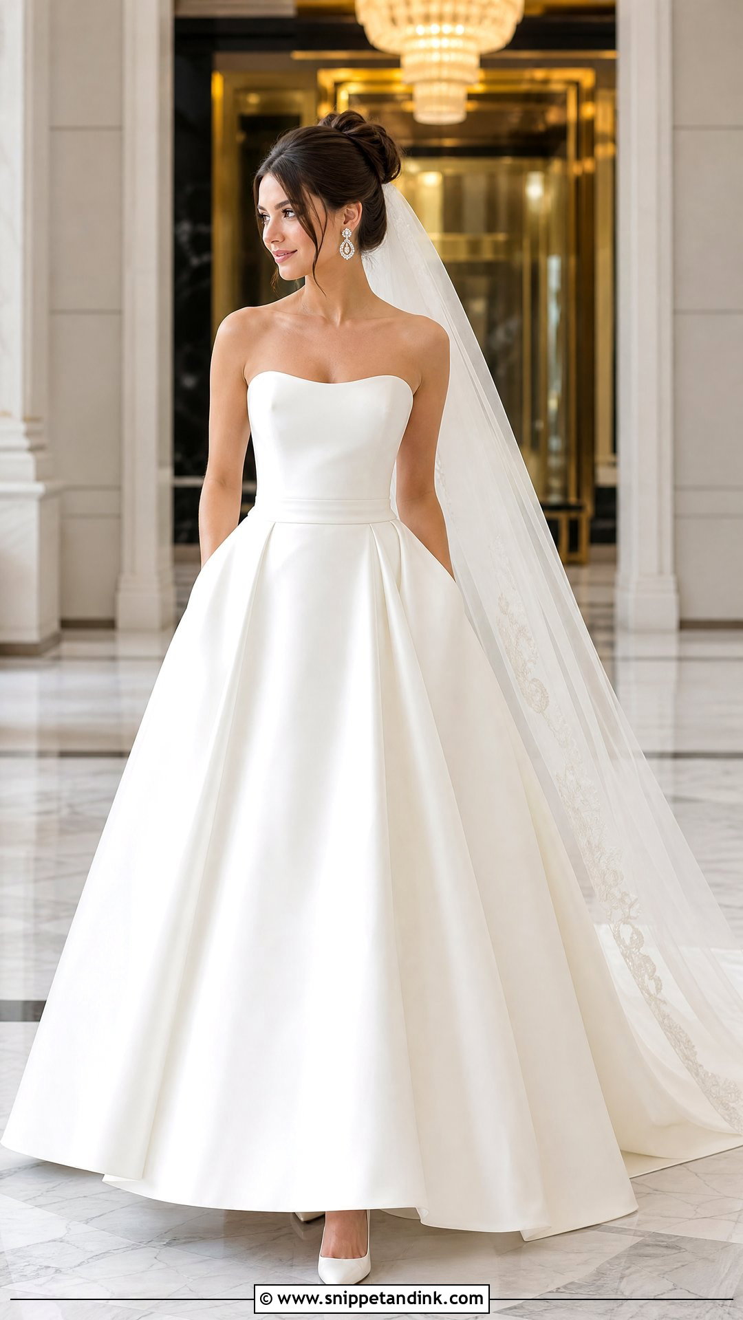 Mikado Princess Strapless Wedding Gown - Snippet and Ink - 20 Strapless Wedding Gown Ideas