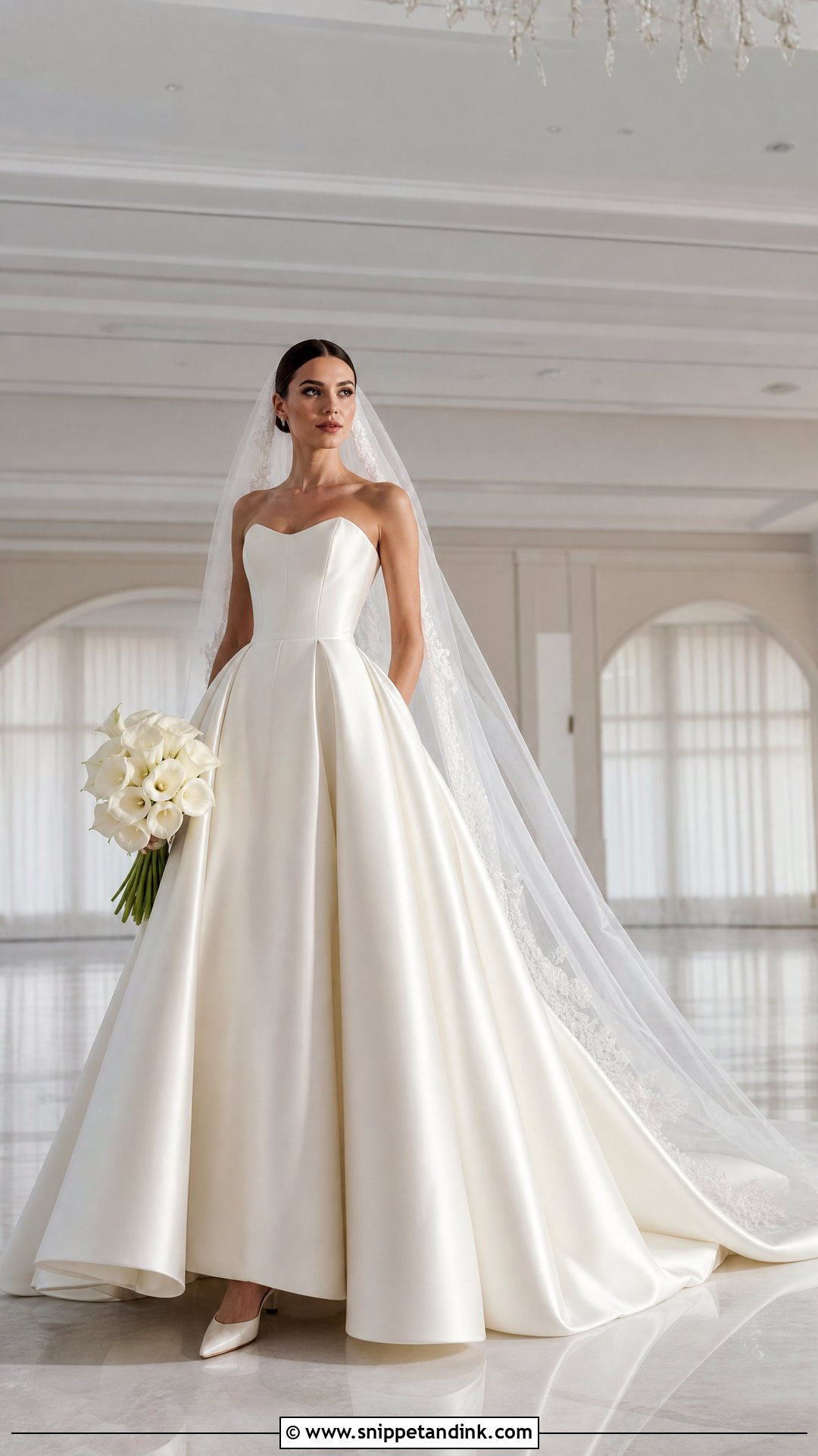 Mikado Satin Ballgown Wedding Dress - Snippet and Ink - 25 Satin Ballgown Wedding Dress Ideas