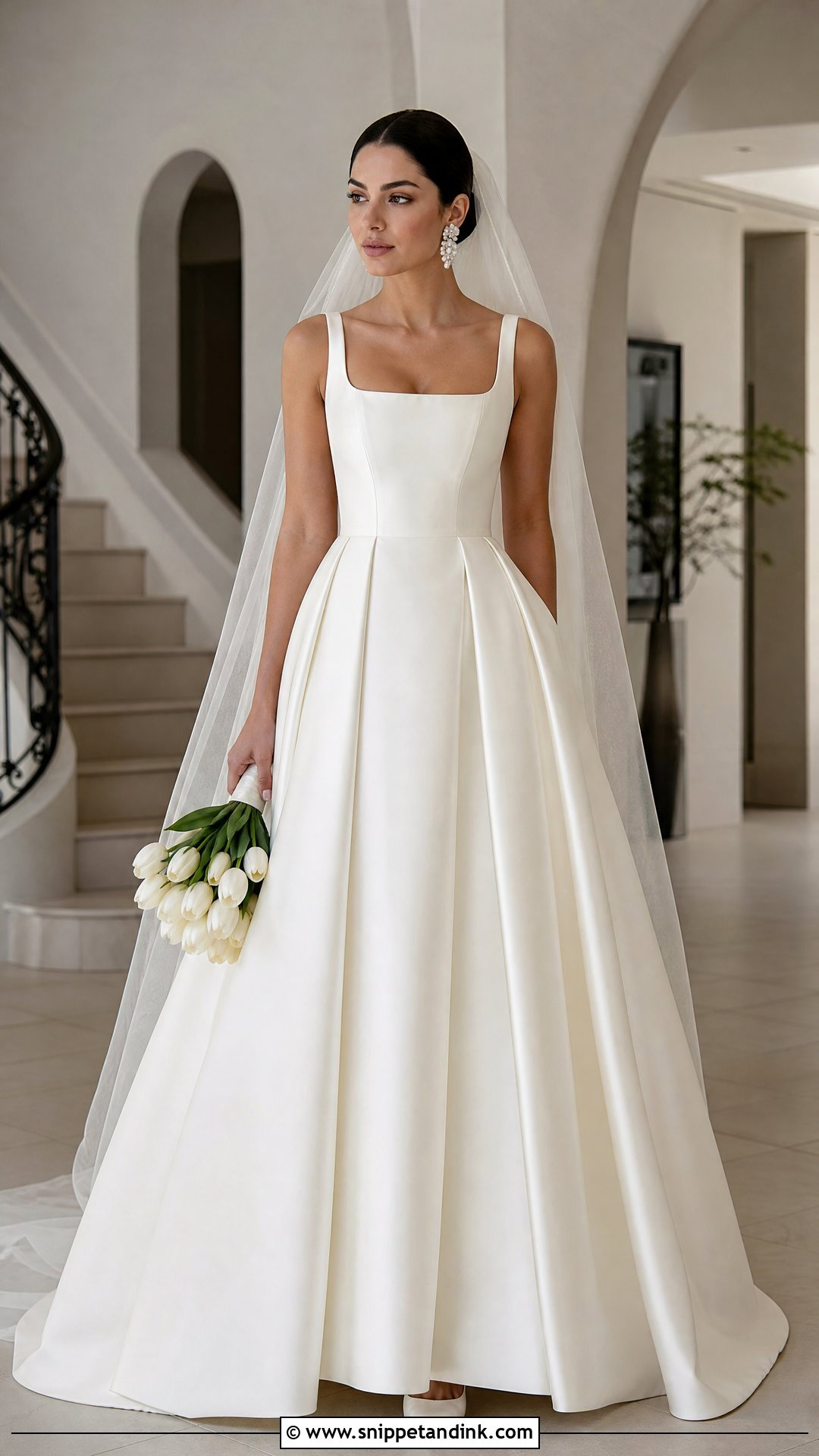Mikado Silk Princess Wedding Dress - Snippet and Ink - 20 Timeless Wedding Dress Princess Ideas