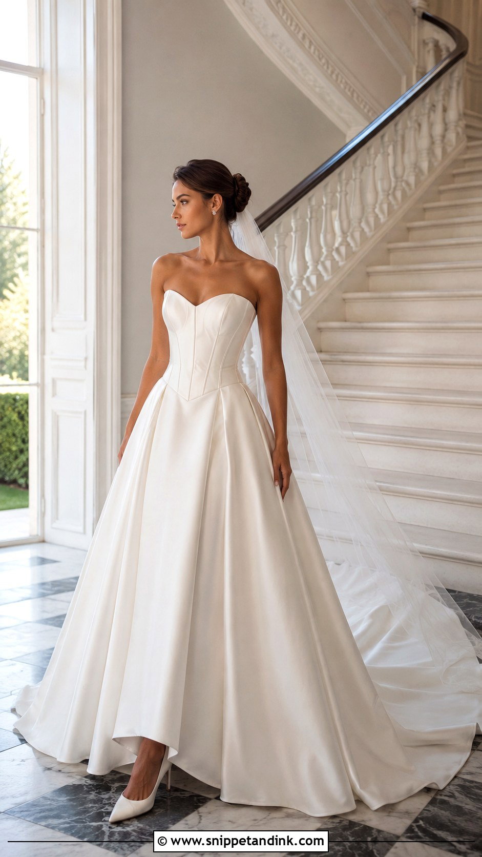 Mikado Strapless Corset Wedding Dress - Snippet and Ink - 20 Strapless Corset Wedding Dress Ideas