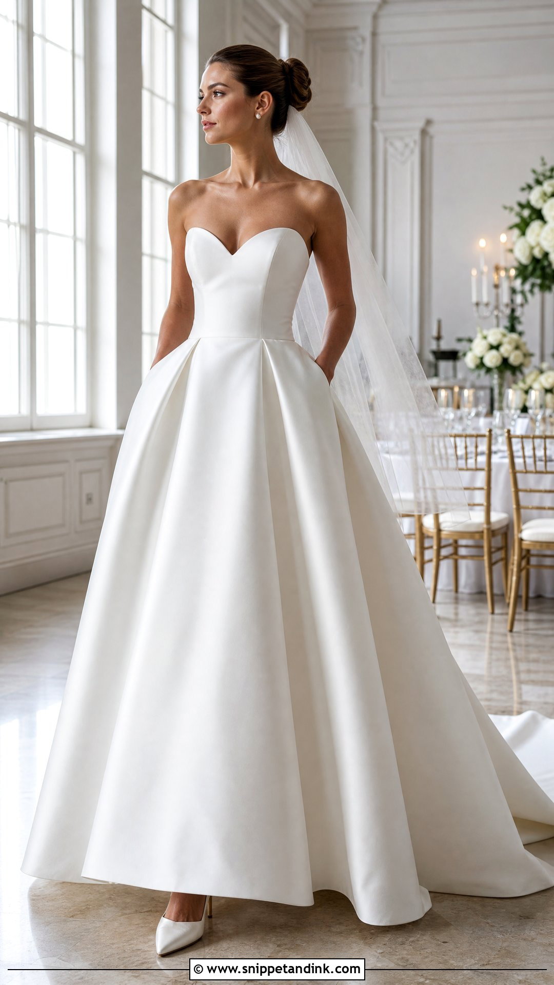 Mikado Sweetheart Wedding Dress - Snippet and Ink - 20 Sweetheart Neck Wedding Dress Ideas